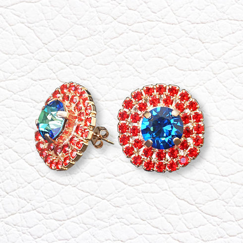 Auskarai "Andrea (Bermuda Blue)" su Swarovski™ kristalais